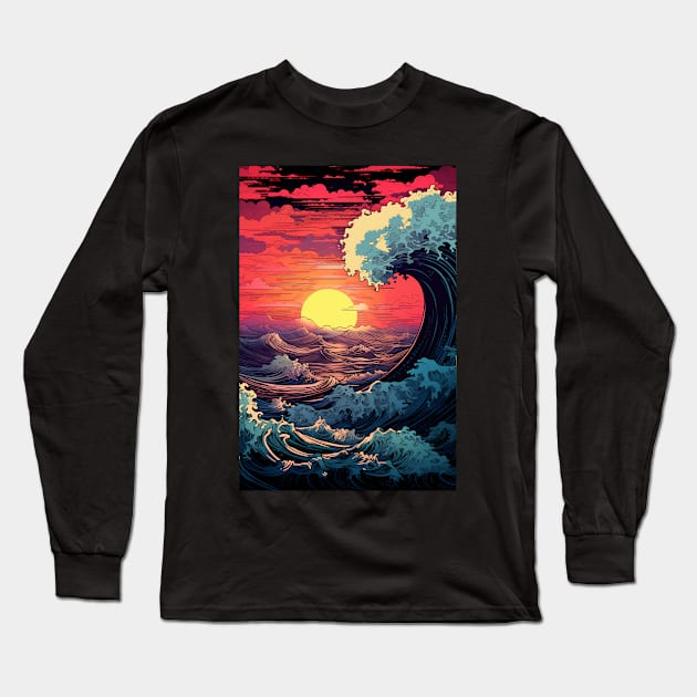 Wave Long Sleeve T-Shirt by ananastya